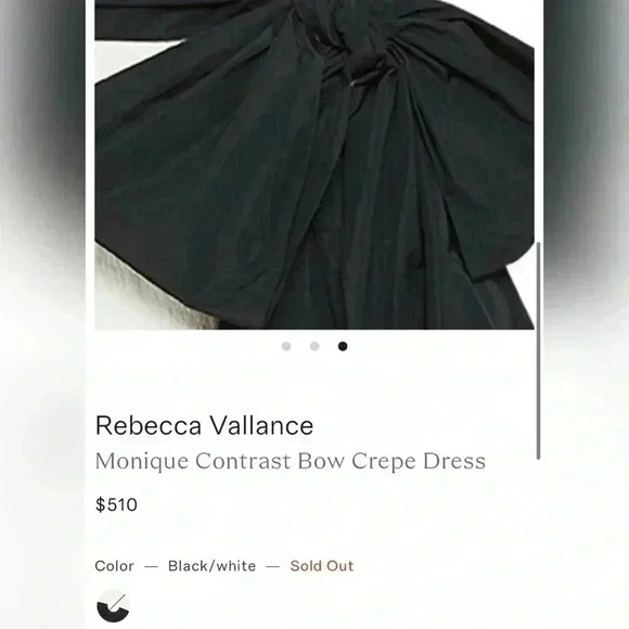 Rebecca Vallance Monique Contrast Bow Crepe Bridal Wedding Formal Dress Size 4 - Picture 6 of 7